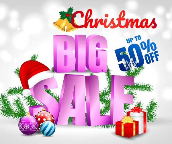 Set Realistic Christmas Big Sale Banner Origami Banner Template Special — Stock Vector