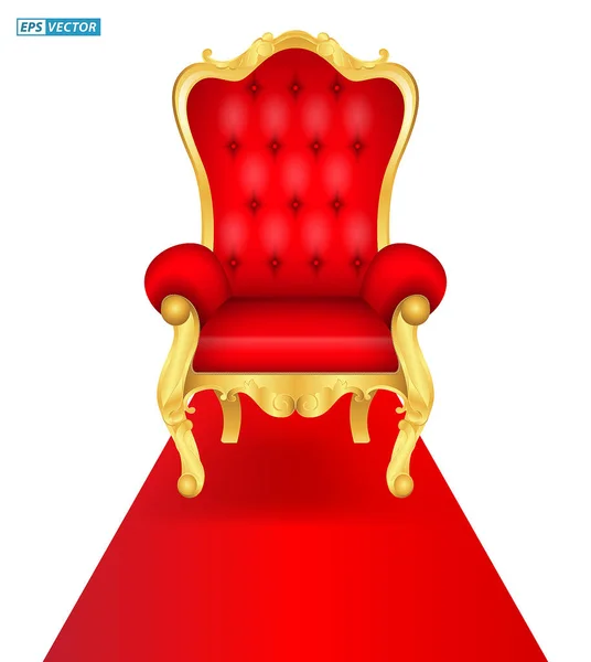 豪華な玉座椅子金色の隔離のセット Epsベクトル — ストックベクタ