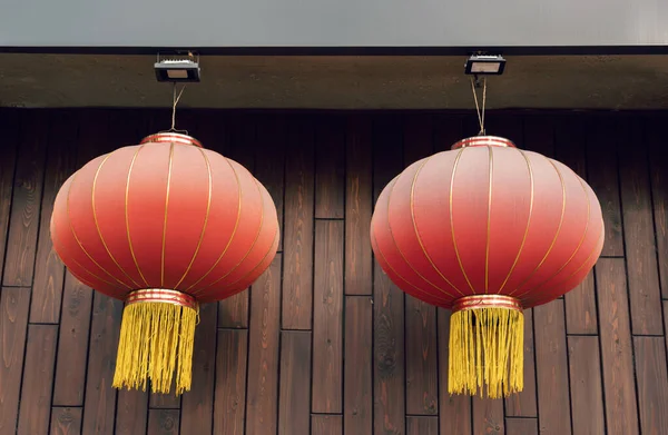 Lanterna Vermelha Para Decoração Ano Novo Chinês Ano Novo Chinês — Fotografia de Stock