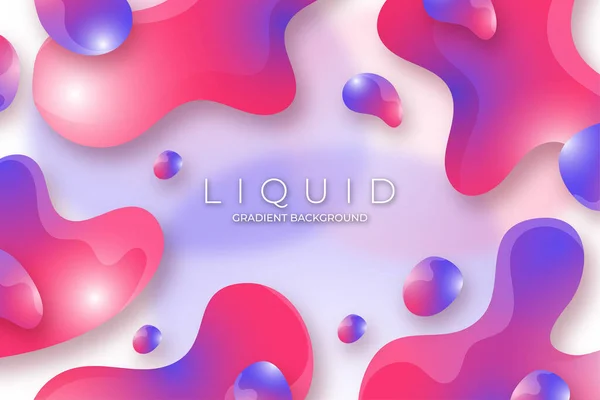 Vibrant Liquid Abstract Background Blue Red Color — Stock Vector