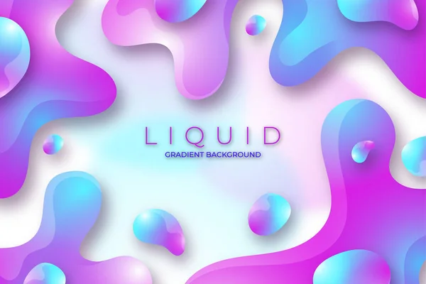 Vibrant Liquid Abstract Background Blue Purple Color — Stock Vector