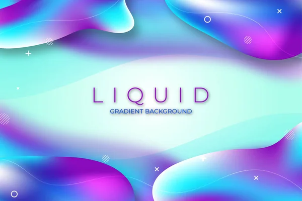 Holographic Vibrant Liquid Gradients Background — Stock Vector