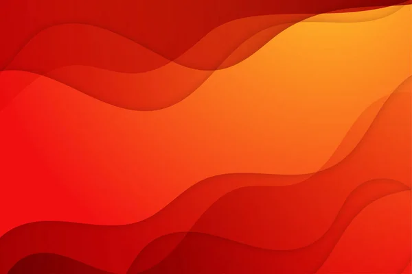 Stilvolle Abstrakte Wellenmuster Hintergrund Mit Roten Und Orangefarbenen Farbdesign — Stockvektor