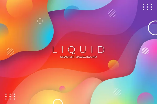 Colorful Gradient Liquid Wavy Shape Abstract Background — Stock Vector