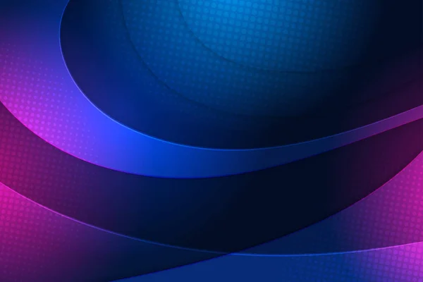 Farbverlauf Dunkelblau Mit Violettem Abstrakten Wellenförmigen Hintergrund — Stockvektor
