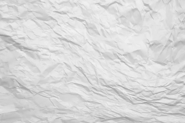 Branco Crumpled Papel Textura Fundo — Fotografia de Stock