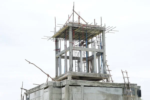 Gebouw Aanbouw Met Cement — Stockfoto