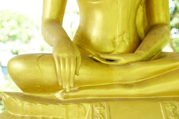 黄金の仏像の手Makha Bucha Day Vesak Day Asanha Bucha Buddha Lent — ストック写真