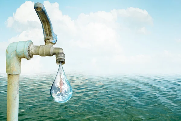 World Water Day Water Out Tap — Fotografia de Stock