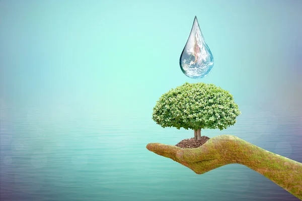 Världsvattendagen Vatten Kranen Bevara Miljön För Hållbarhet — Stockfoto