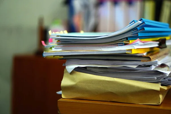 Stack Papers Desk — Stock Photo, Image