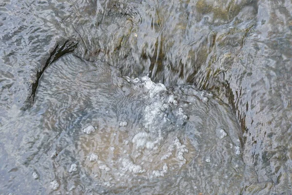 Woda Płynie Strumieniu Porze Deszczowej — Zdjęcie stockowe