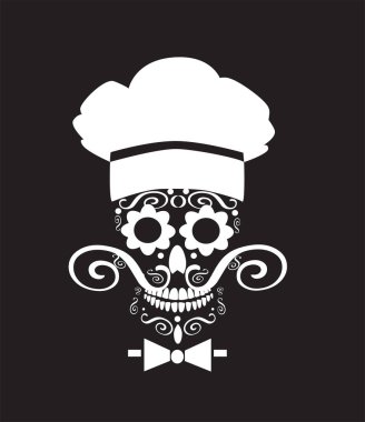 Kitchen chef icon logo background oversize for restaurant menu, mugs sticker, open and closed sign, t shirt design, wallpapers etc.