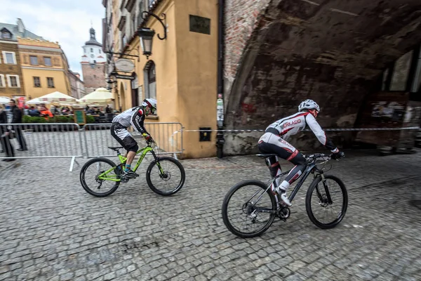 Lublin Polonia Mayo 2015 Bike City Race Eliminator Mtb — Foto de Stock