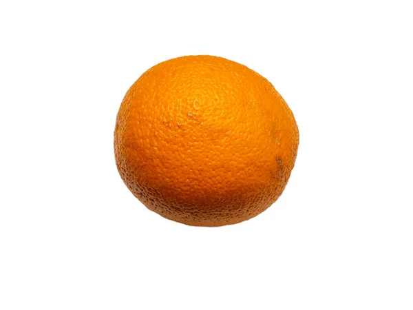 Ένα Πορτοκάλι Γκρέιπφρουτ Απομονωμένο Λευκό Φόντο Χωρίς Σκιές — Φωτογραφία Αρχείου