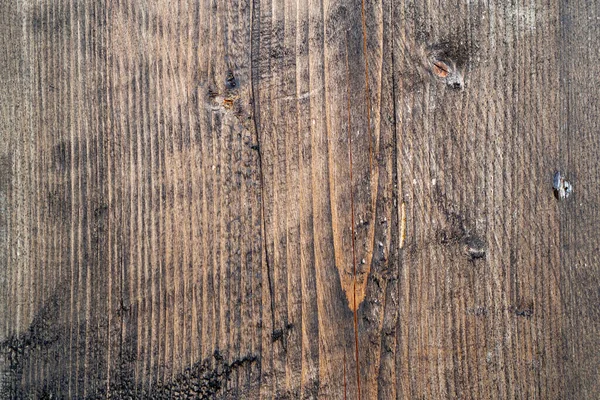 Tekstura Jednej Starej Wyblakłej Pękniętej Drewnianej Deski Zbliżenie — Zdjęcie stockowe
