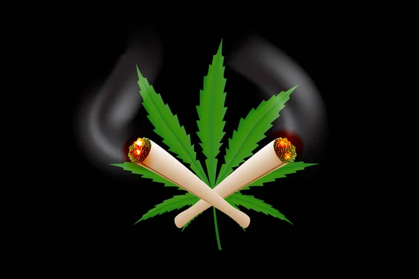 Cbd Präparate Und Cannabisblätter Realistischem Stil Verwenden Sie Für Die — Stockvektor