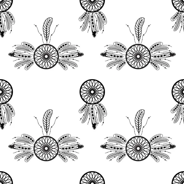 Дизайн Ацтекского Какао Морепродуктов Линейный Стиль Векторная Иллюстрация — стоковый вектор
