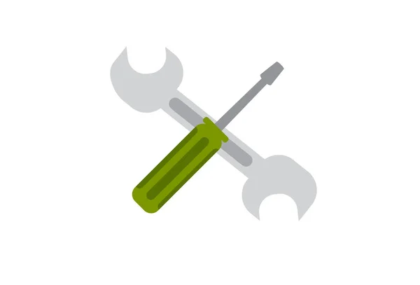 Tools Icon Tech Support Icon Flat Style Concept Design Use — Διανυσματικό Αρχείο