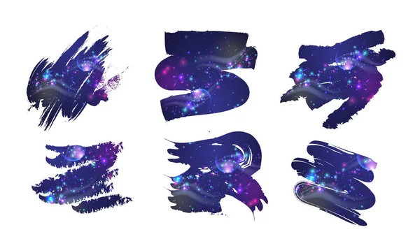 Brush Stroke Collection Universe Use Web Print Poster User Interface — стоковый вектор