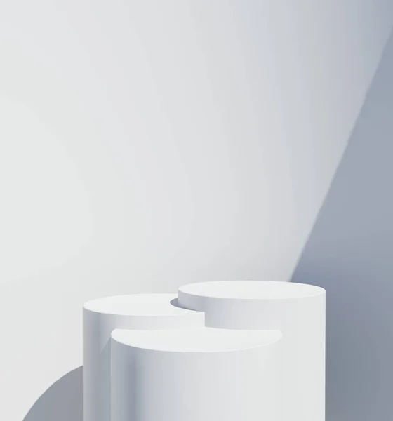 Three columns pedestal for placing object — 图库照片