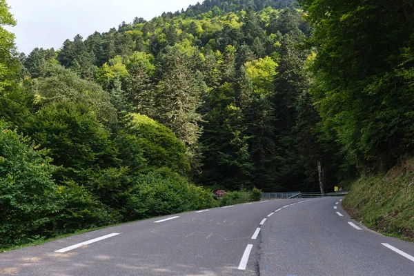 Luz Ardiden Bergspass Slingrande Väg Frankrike Luz Saint Sauveur Franska — Stockfoto