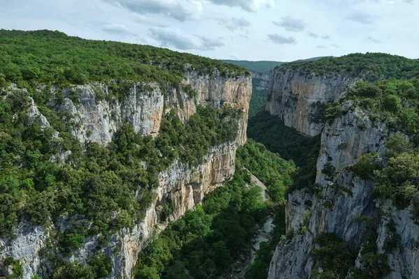 Foz Arbayn Huge Limestone Canyon Eroded Salazar River Navarra Spain — Stock Photo, Image