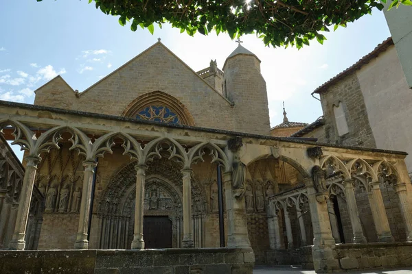 Santa Maria Real Church Olite Navarra Spain — стокове фото