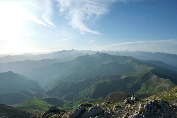 Первые Лучи Солнца Горах Пиренеев — стоковое фото