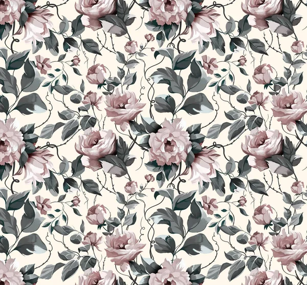 El çizimi çiçek deseni. Çiçek arka planı. Soyut zarafet deseni.