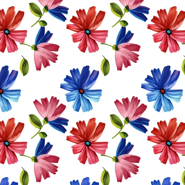 Hand draw flower pattern. Flowers background. Abstract elegance pattern.