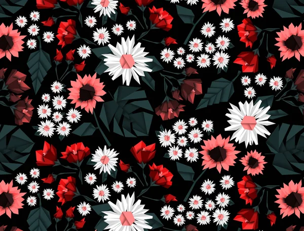 Hand draw flower pattern. Flowers background. Abstract elegance pattern.