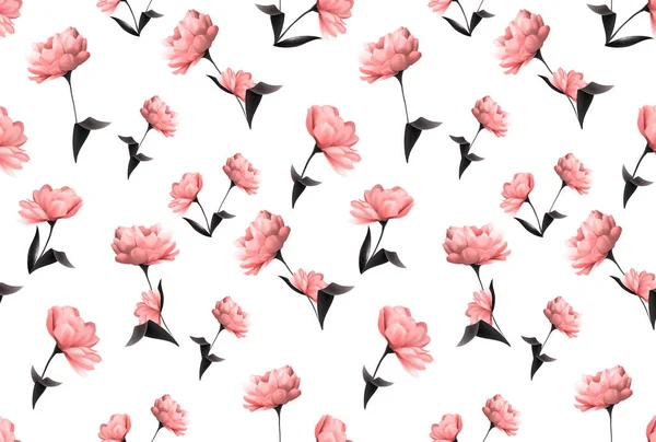 Безшовний Квітковий Візерунок Квіти Фону Абстрактний Елегантний Візерунок — стокове фото