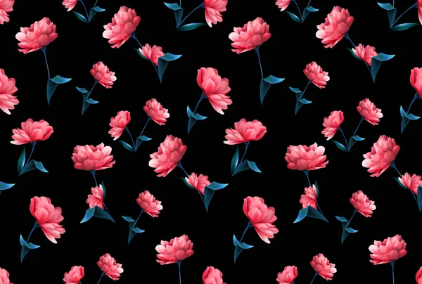 Безшовний Квітковий Візерунок Квіти Фону Абстрактний Елегантний Візерунок — стокове фото