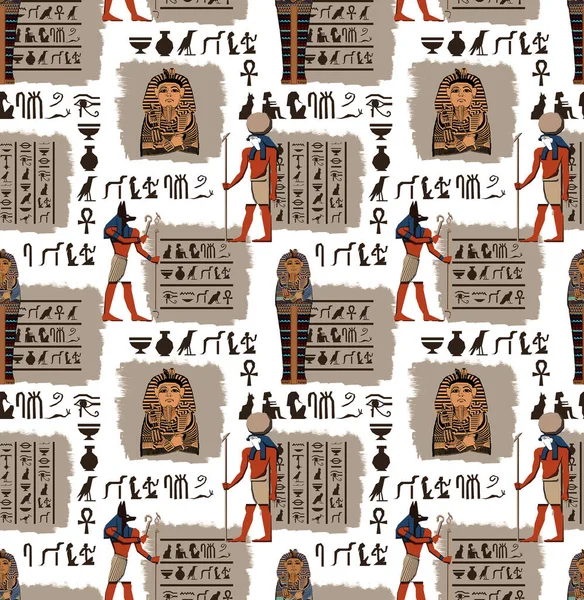Ancient Egypt Background Egyptian Hieroglyph Symbolancient Culture Sing Symbolbolbol Anubis — стокове фото