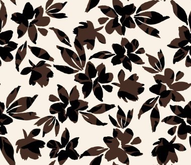 El çizimi çiçek deseni. Çiçek arka planı. Soyut zarafet deseni.