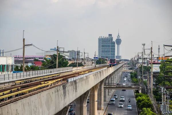 Skytrain Cityscape Bangkok Tailândia Sudeste Asiático — Fotografia de Stock