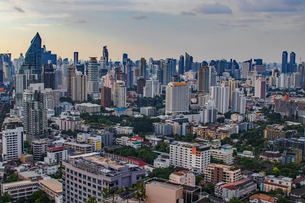 Vista Paisaje Urbano Centro Rascacielos Bangkok Metropolis Tailandia Sudeste Asiático — Foto de Stock