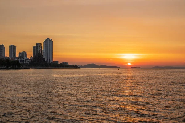 Pattaya Tajlandia Azja Dure Sunset Timeline — Zdjęcie stockowe