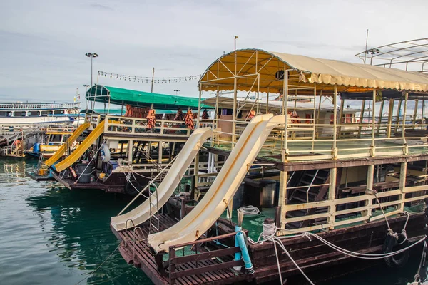 Tour Event Boat Water Slide Stern Pier Thailand Southeast Asia — Stock fotografie