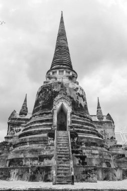  The Thai Temple Wat Phra Si Sanphet in Ayutthaya Thailand Southeast Asia photographed in monochrome