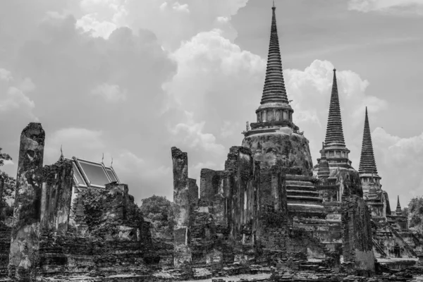 Thai Temple Wat Phra Sanphet Ayutthaya Thailand Southeast Asia Photographed — Stock Photo, Image