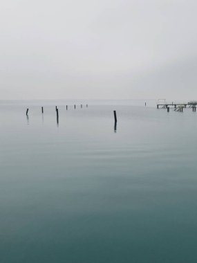 Calm and still water. Sea in winter. Zen and Serinity concept