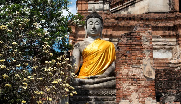 Wat Yai Chaimongkhon Ayutthaya Thailand — Foto de Stock