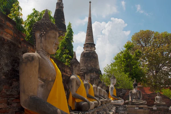 Wat Yai Chaimongkhon Ayutthaya Tayland — Stok fotoğraf