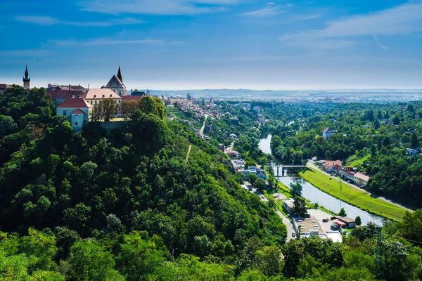 Znojmo Місто Чехії Лівому Березі Річки Dyje Південний Захід Від — стокове фото