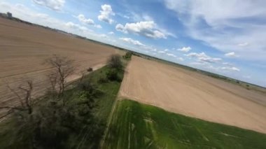 FPV flight pursuit of a military armoured personnel carrier at training