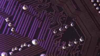 Bilgisayar elektronik anakart yakın çekim elementleri. Makro çekim.