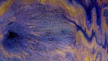 Neon mor turuncu turuncu mürekkebi karıştıran soyut boya. Sıvı renkli inanılmaz organik arkaplan.