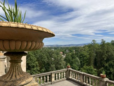 Courtyard of Opocno Castle, Czech Republic